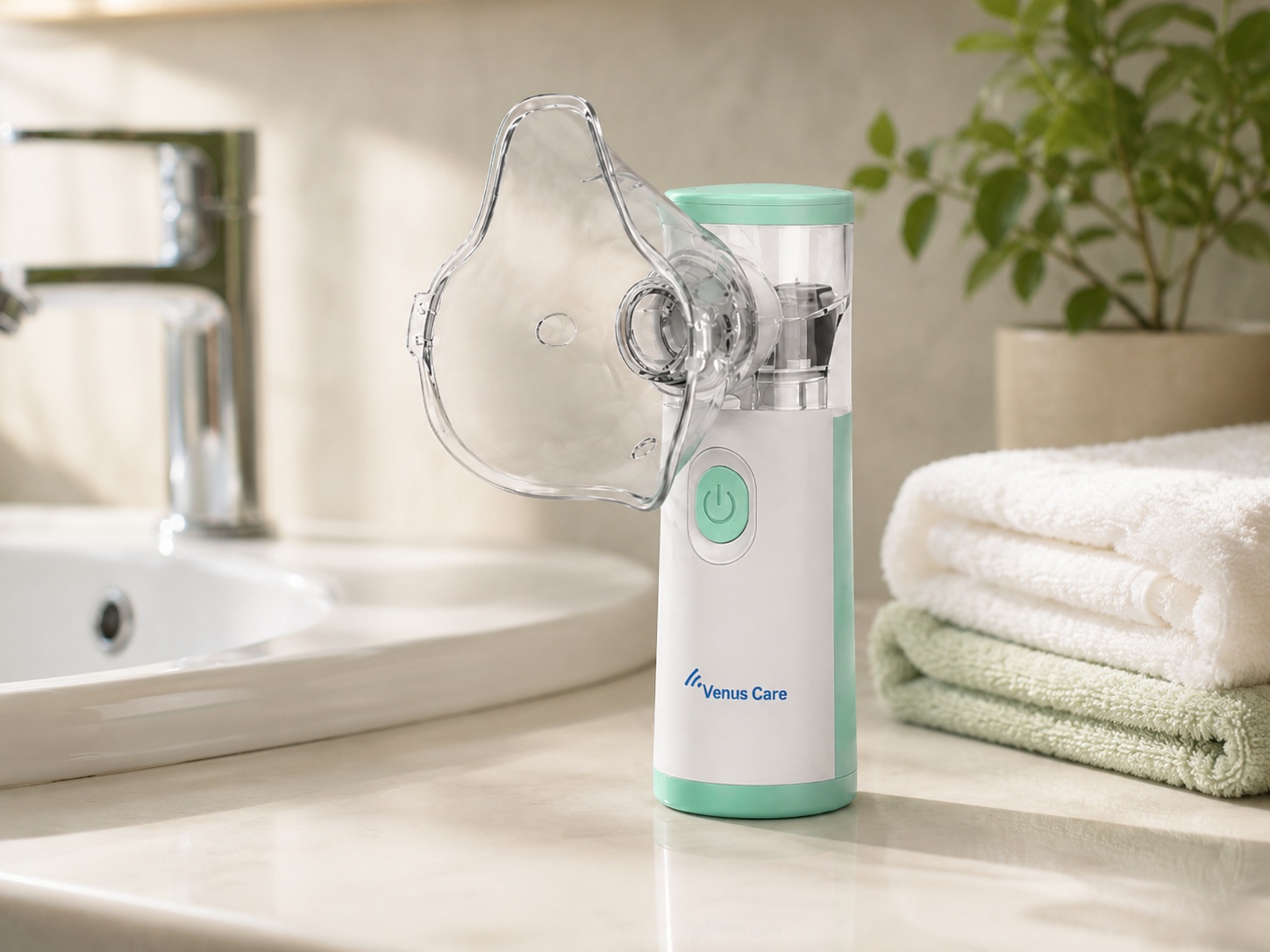Venus Care V-303 Plus Mesh Nebulizer – Portable Low-Noise Handheld Nebulizer with Face Mask