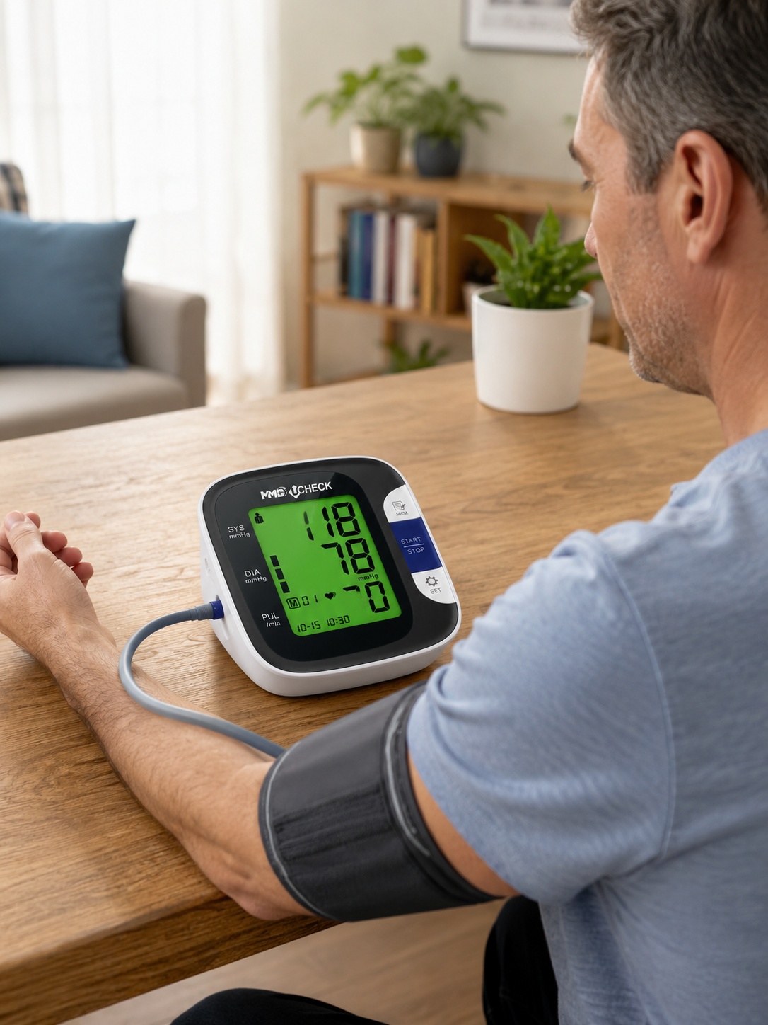 MMD UCHECK Digital Arm Blood Pressure Monitor with 2-User Memory, Irregular Heartbeat Detection & 22–32 cm Cuff