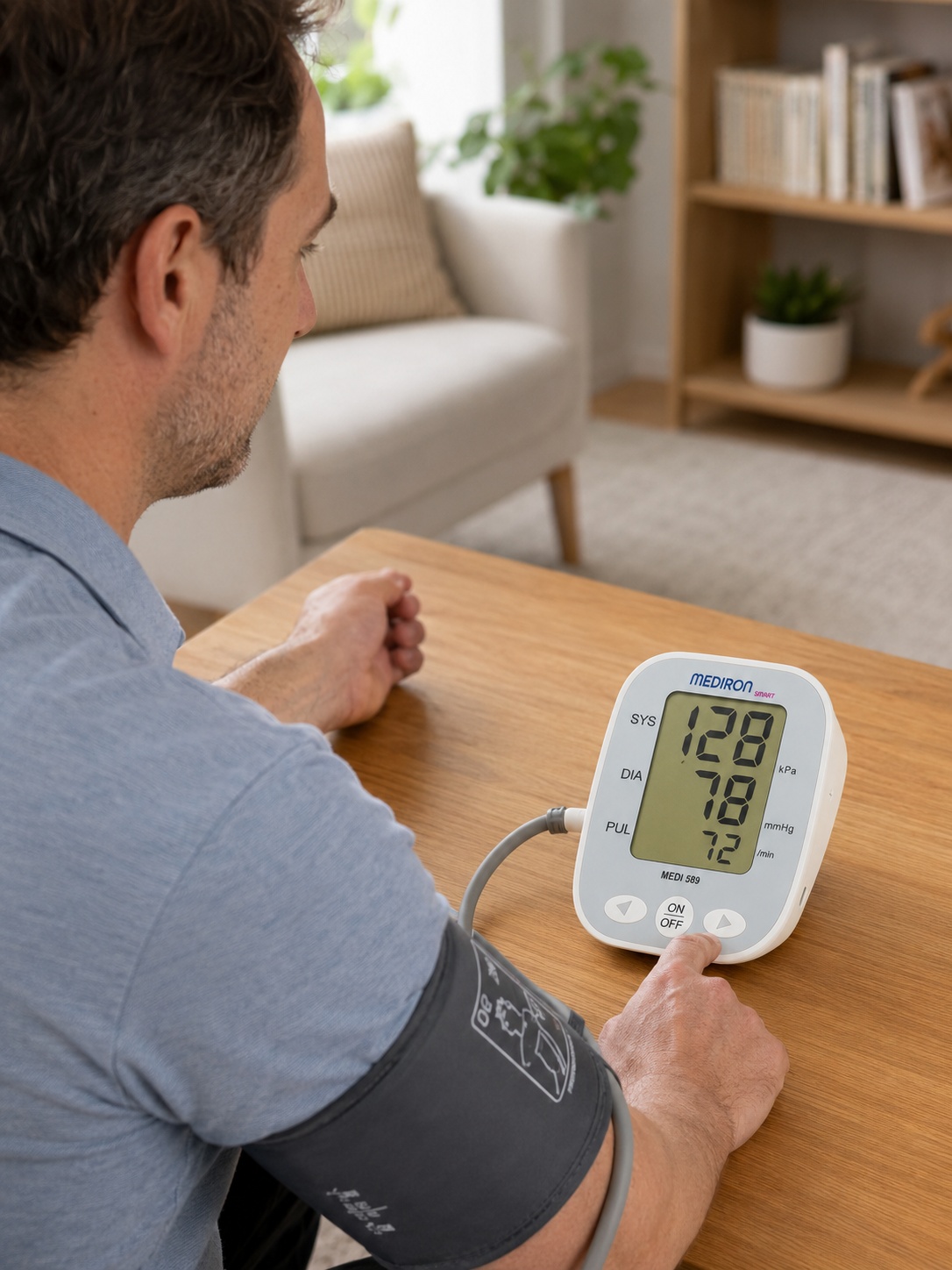MEDIRON Smart MEDI 589 Automatic Blood Pressure Monitor with Irregular Heartbeat Detection, 23–33 cm Cuff & USB Power